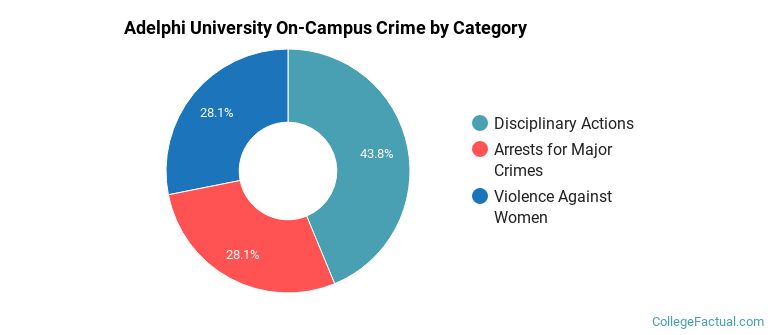 Adelphi University On-Campus Crime by Category