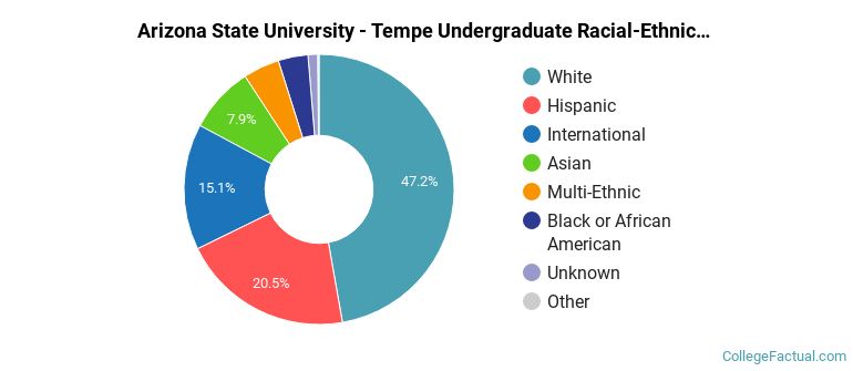 Arizona State University Campus Immersion Racial-Ethnic Diversity Pie Chart