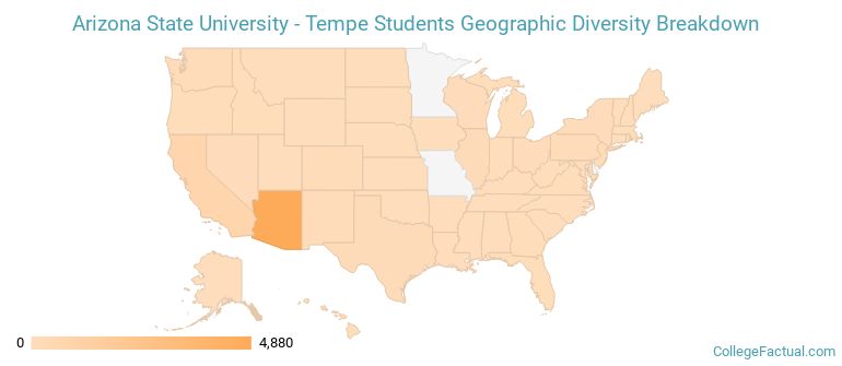 Where are ASU - Tempe students from?