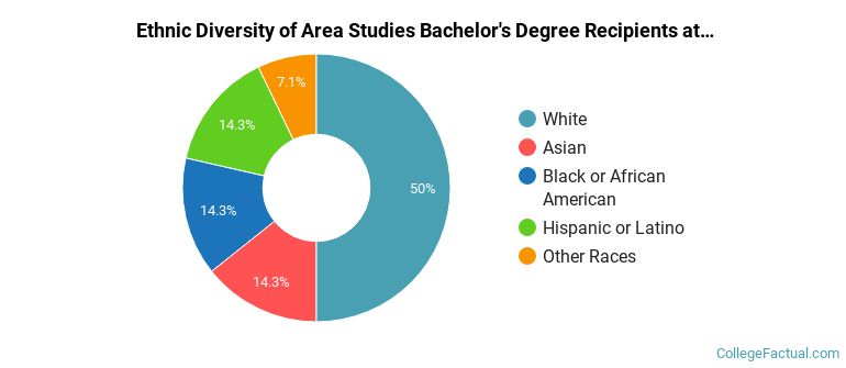 Ethnic diversity of Area Studies majors at Barnard College