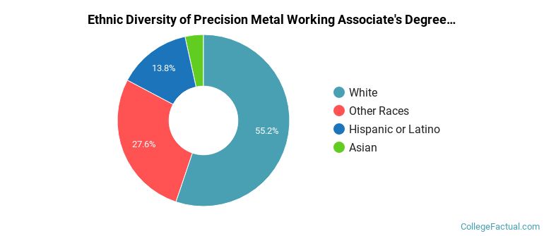 Ethnic diversity of Precision Metal Working majors at Bates Technical College