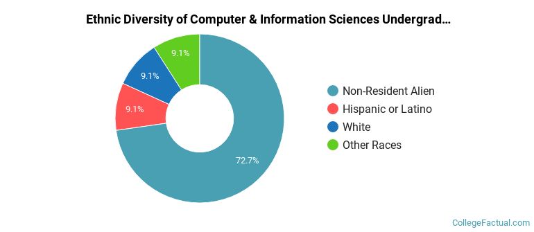 Ethnic diversity of Computer & Information Sciences majors at Berklee College of Music