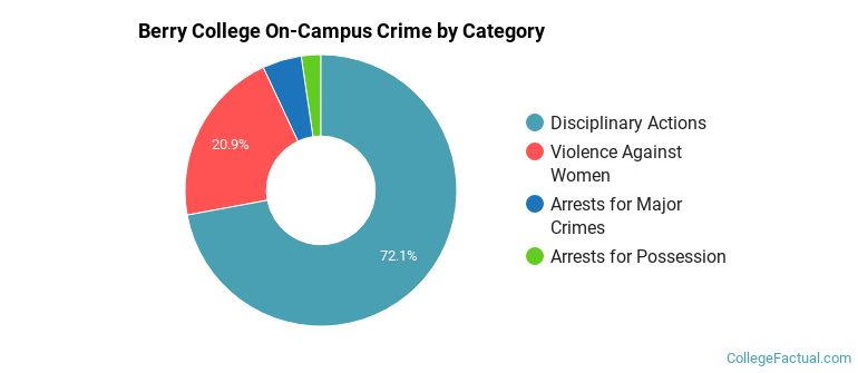 Berry College On-Campus Crime by Category