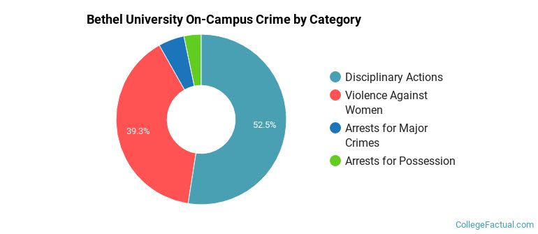 Bethel University On-Campus Crime by Category