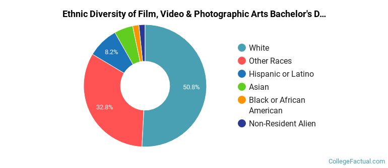 Ethnic diversity of Film, Video & Photographic Arts majors at Biola University