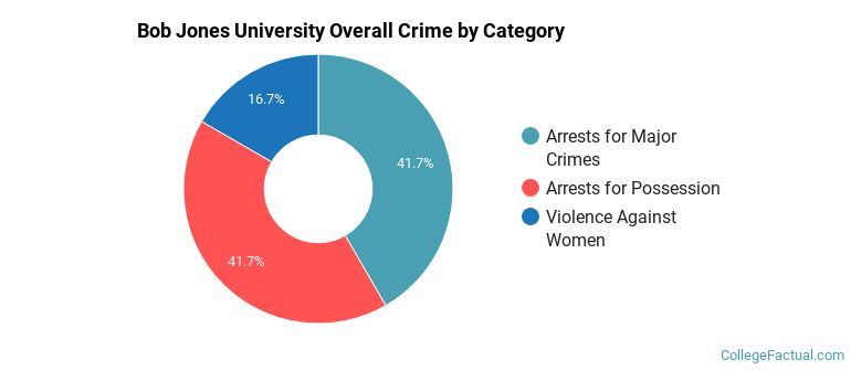 Bob Jones University Overall Crime by Category