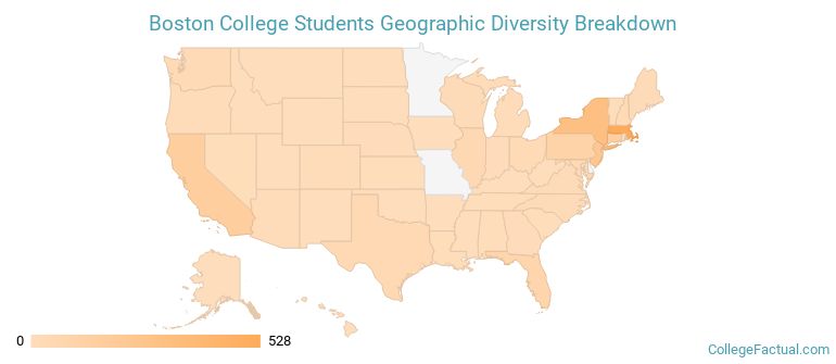 Where are Boston College students from?