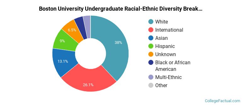 Boston University Racial-Ethnic Diversity Pie Chart