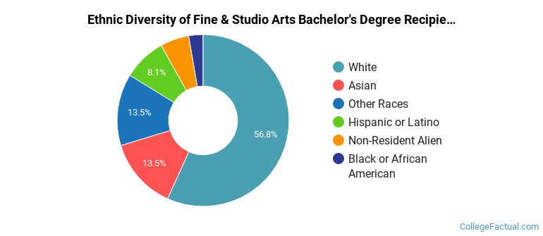Ethnic diversity of Fine & Studio Arts majors at Boston University