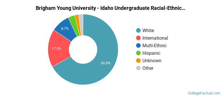 Brigham Young University-Idaho Racial-Ethnic Diversity Pie Chart