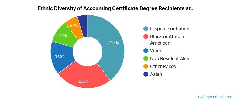 Ethnic diversity of Accounting majors at Broward College