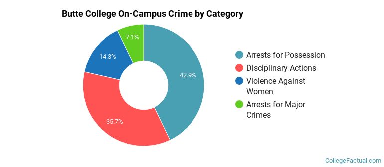 Butte College On-Campus Crime by Category