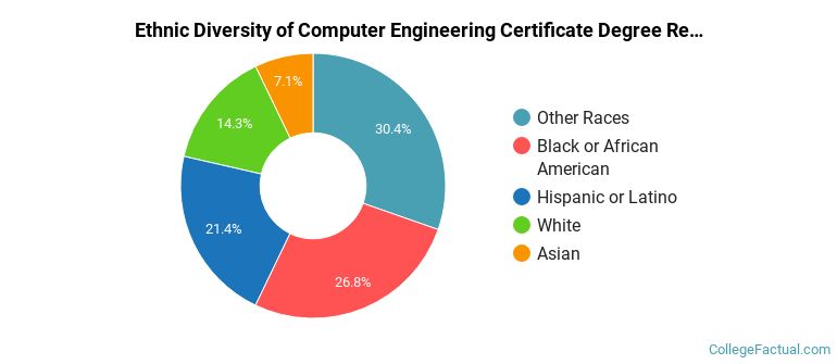 Ethnic diversity of Computer Engineering majors at California Institute of Arts & Technology
