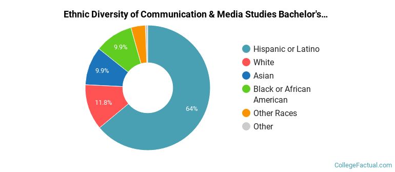 Ethnic diversity of Communication & Media Studies majors at California State University-Los Angeles