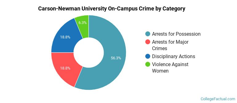 Carson-Newman University On-Campus Crime by Category