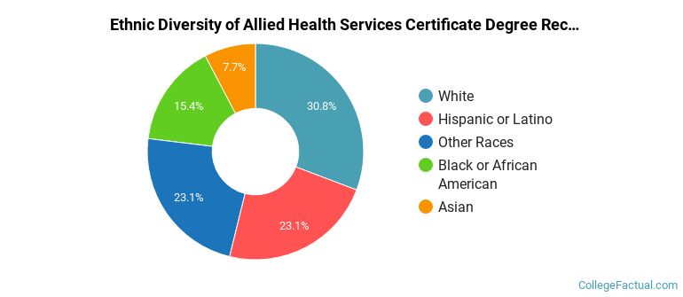 Ethnic diversity of Allied Health Services majors at Central Arizona College