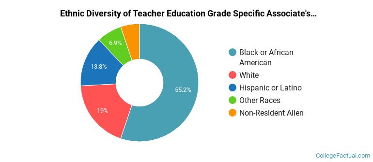 Ethnic diversity of Teacher Education Grade Specific majors at Central Piedmont Community College