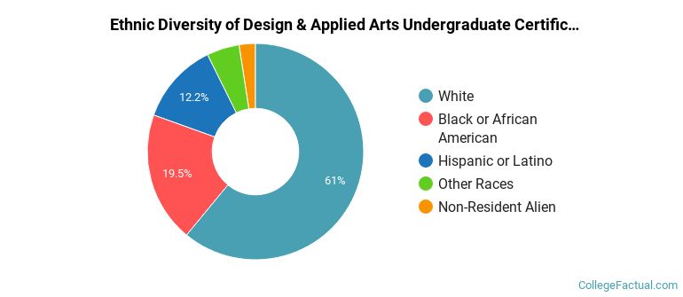 Ethnic diversity of Design & Applied Arts majors at Chattahoochee Technical College