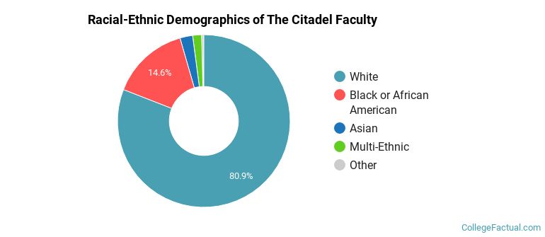 Racial-Ethnic Demographics of The Citadel Faculty