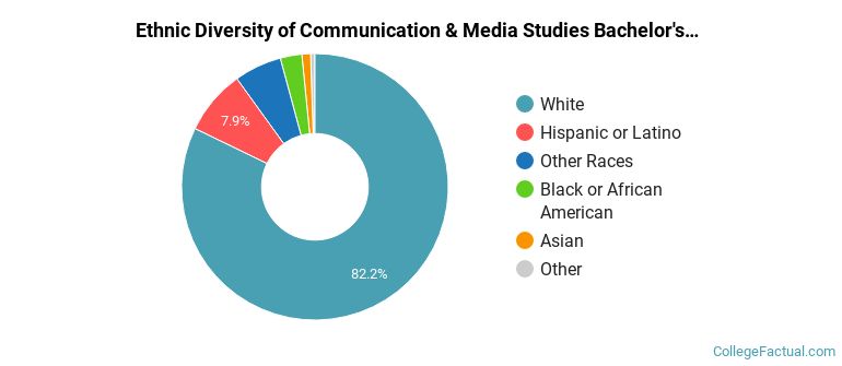 Ethnic diversity of Communication & Media Studies majors at College of Charleston