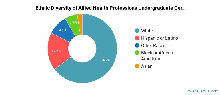 Ethnic diversity of Allied Health Professions majors at College of DuPage