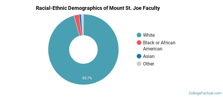 Racial-Ethnic Demographics of Mount St. Joe Faculty