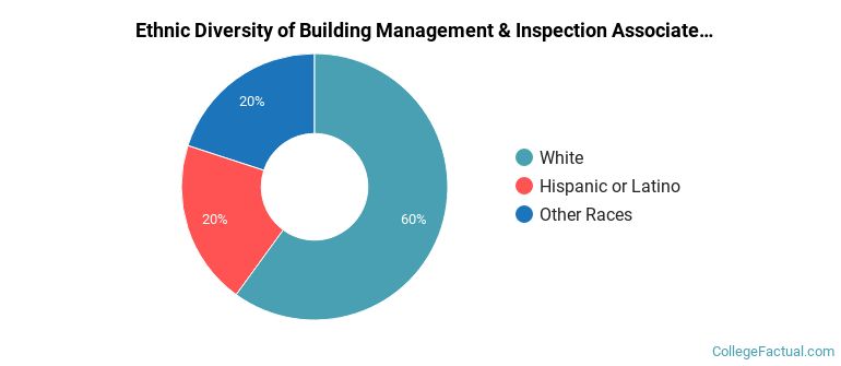 Ethnic diversity of Building Management & Inspection majors at College of the Canyons
