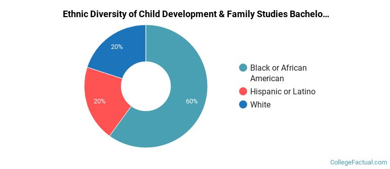Ethnic diversity of Child Development & Family Studies majors at Columbia College