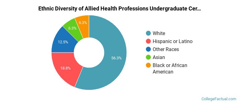 Ethnic diversity of Allied Health Professions majors at Community College of Aurora
