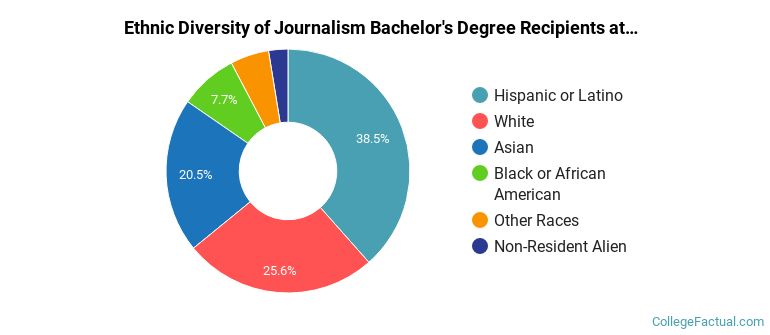 Ethnic diversity of Journalism majors at CUNY Bernard M Baruch College