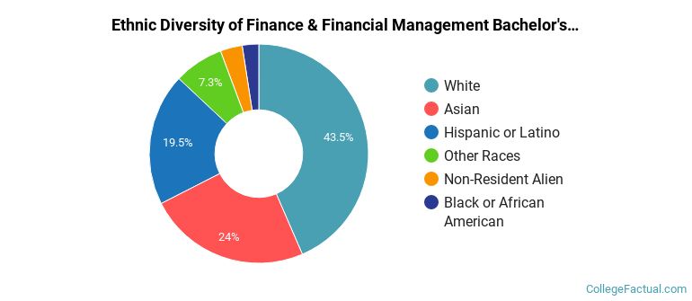 Ethnic diversity of Finance & Financial Management majors at DePaul University