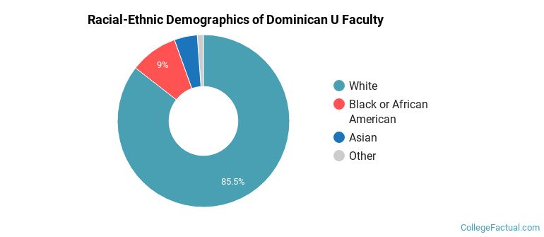 Racial-Ethnic Demographics of Dominican U Faculty