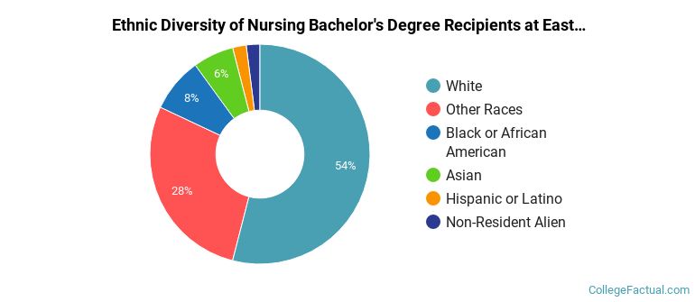 Ethnic diversity of Nursing majors at East Central University