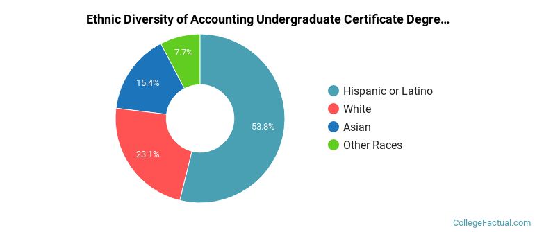 Ethnic diversity of Accounting majors at Elgin Community College