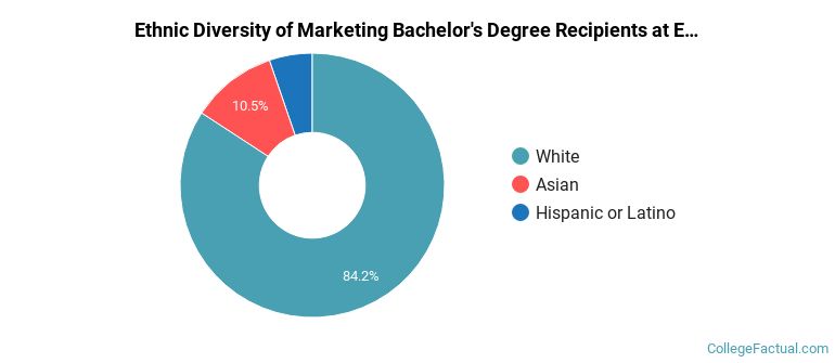 Ethnic diversity of Marketing majors at Emmanuel College