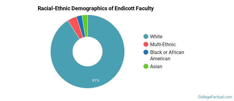 Racial-Ethnic Demographics of Endicott Faculty