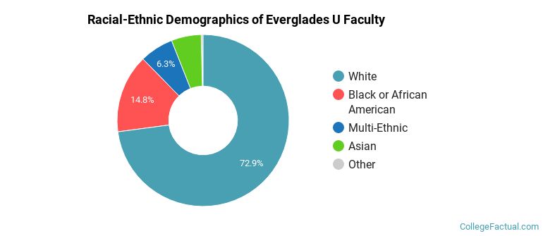 Racial-Ethnic Demographics of Everglades U Faculty
