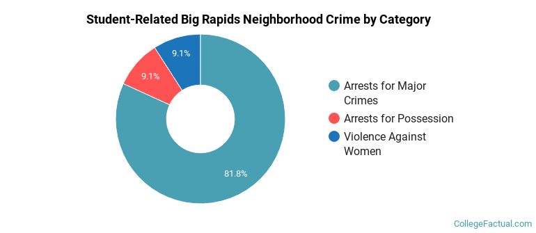 Student-Related Big Rapids Neighborhood Crime by Category