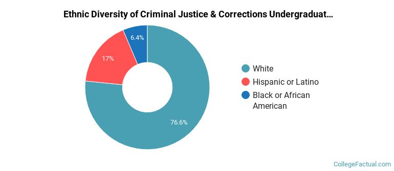 Ethnic diversity of Criminal Justice & Corrections majors at Grayson College