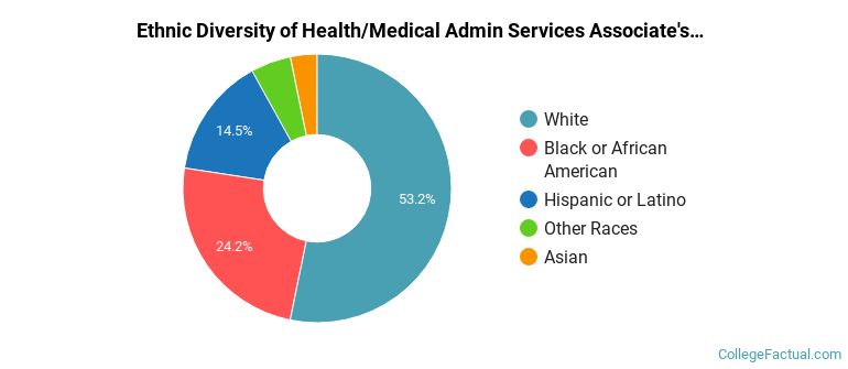 Ethnic diversity of Health/Medical Admin Services majors at Herzing University-Madison
