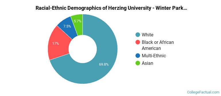 Racial-Ethnic Demographics of Herzing University - Winter Park Faculty