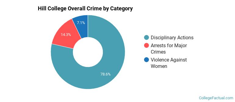 Hill College Overall Crime by Category
