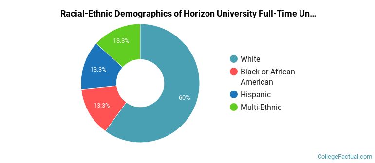 Horizon University Undergraduate Racial-Ethnic Diversity Pie Chart