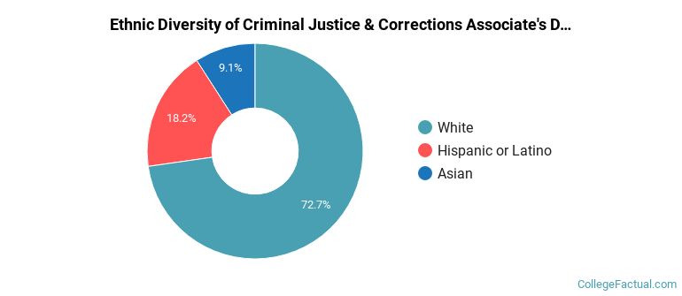 Ethnic diversity of Criminal Justice & Corrections majors at Idaho State University