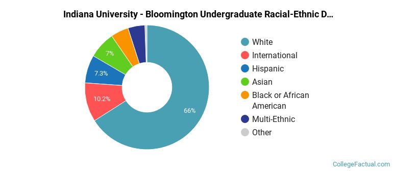 Indiana University-Bloomington Racial-Ethnic Diversity Pie Chart