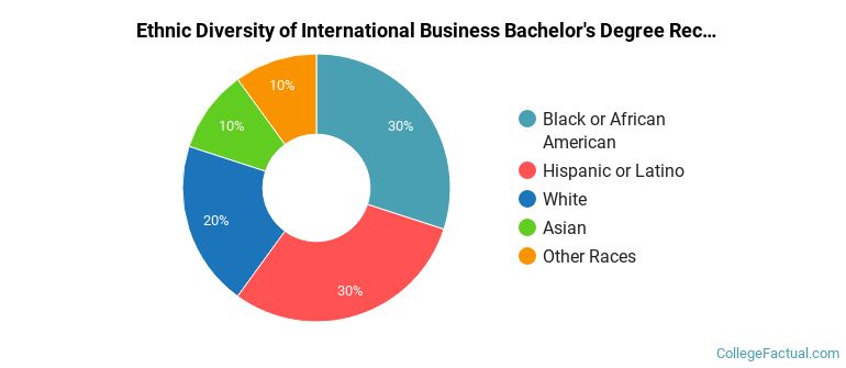 Ethnic diversity of International Business majors at Johnson & Wales University-Providence