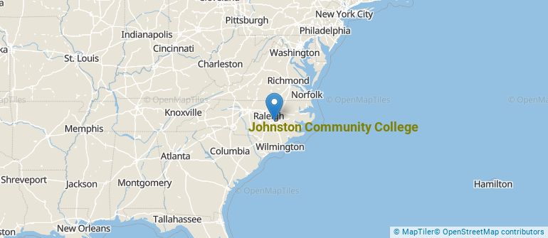 Location of Johnston Community College