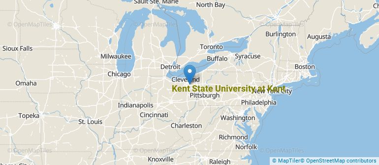 Location of Kent State University at Kent