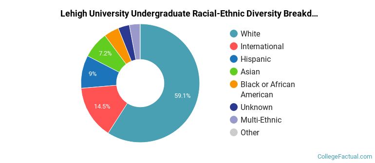 Lehigh University Racial-Ethnic Diversity Pie Chart