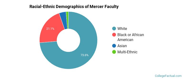 Racial-Ethnic Demographics of Mercer Faculty